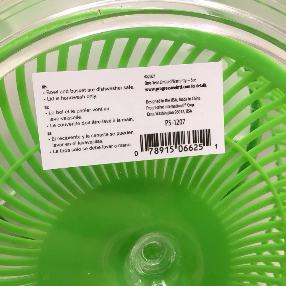 Prep Solutions Salad Spinner 4 Quart Green Pull Cord With Brake